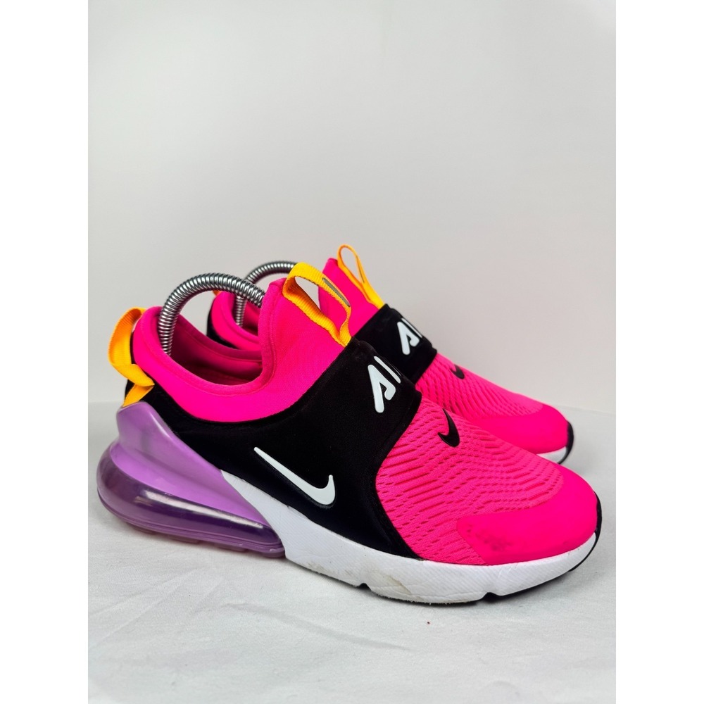 Nike Air Max 270 Extreme Girls Sneakers 6.5 Hyper Pink Fuchsia Glow Mesh Shoes